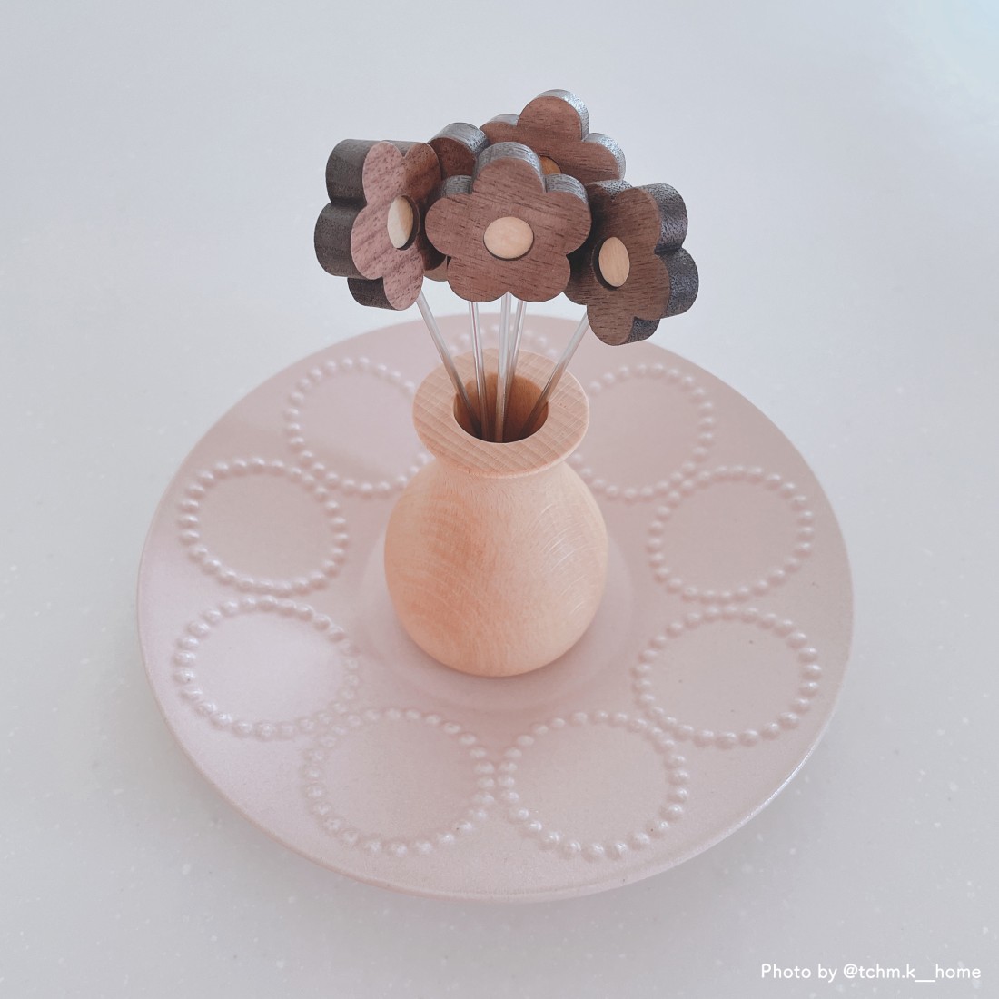 お花のフルーツピックセット 天然木デザートフォーク｜Fresk（フレスク）