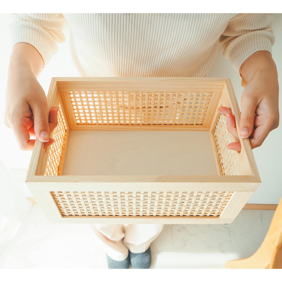 現品かぎりで販売終了】収納BOX 竹＆無垢材使用 | woodboxシリーズ