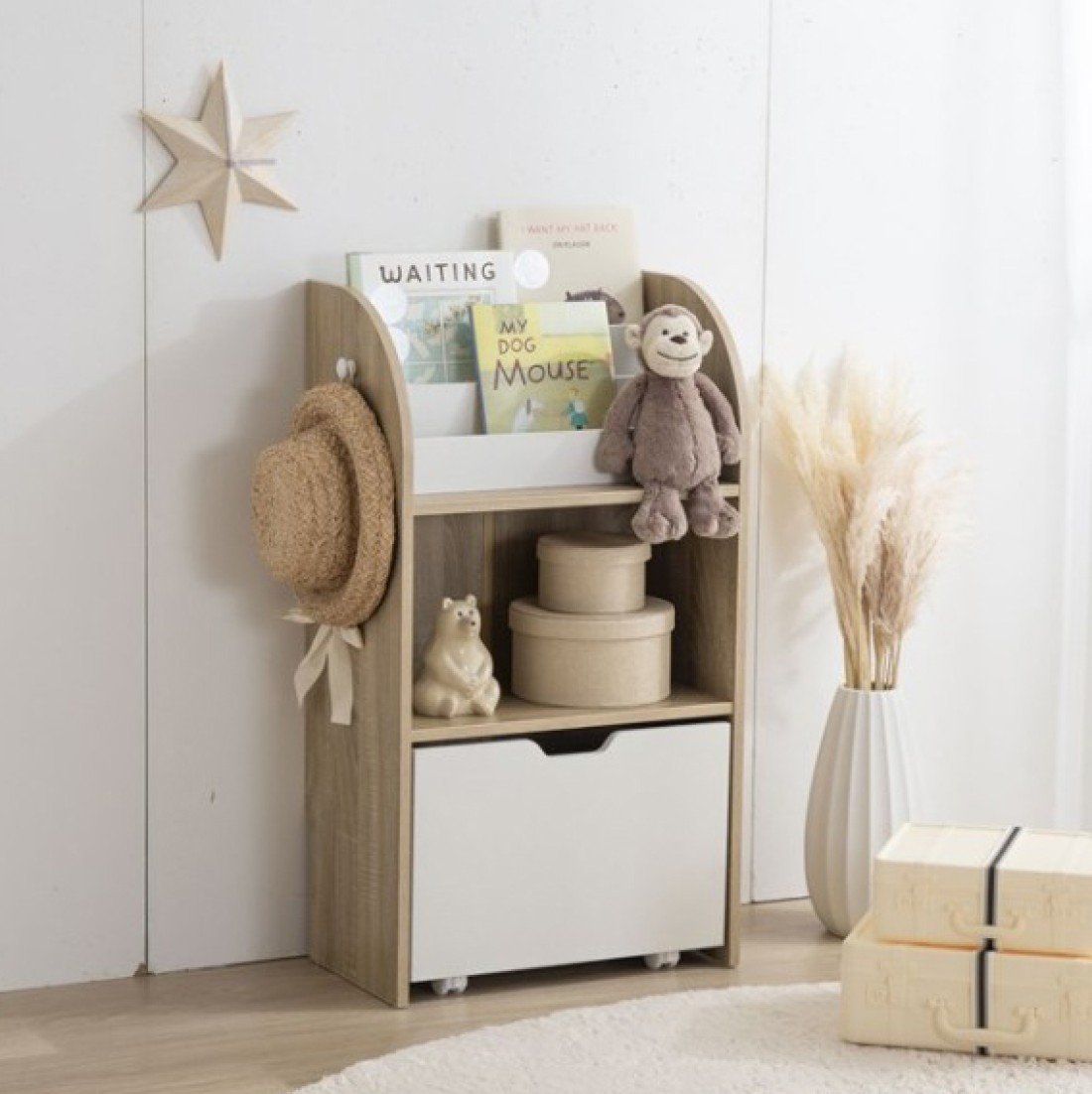 ディスプレイラック シェルフ 絵本棚 ＜スリムタイプ＞【幅50cm