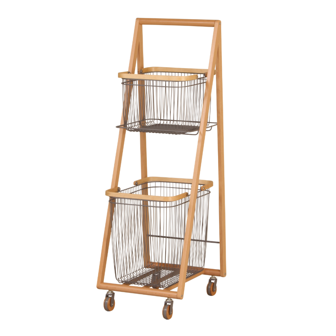 Mash | マッシュ】リヴ キャリーバスケットワゴンL | キッチンワゴン