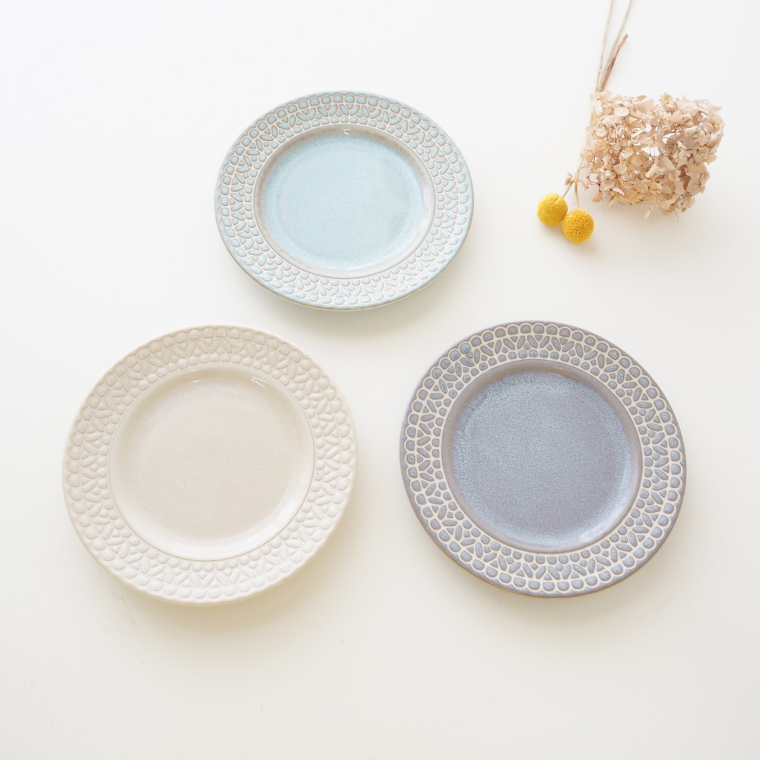 プレート皿 レースリム型5.5プレート 中皿 美濃焼｜Fresk（フレスク）