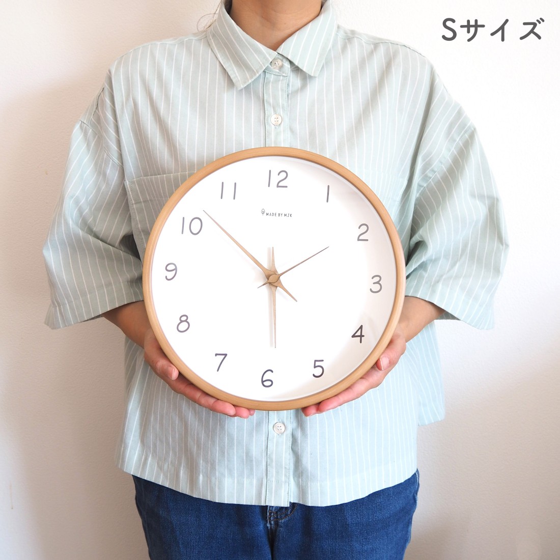 天然木北欧ナチュラル掛け時計 wood×white｜Fresk（フレスク）