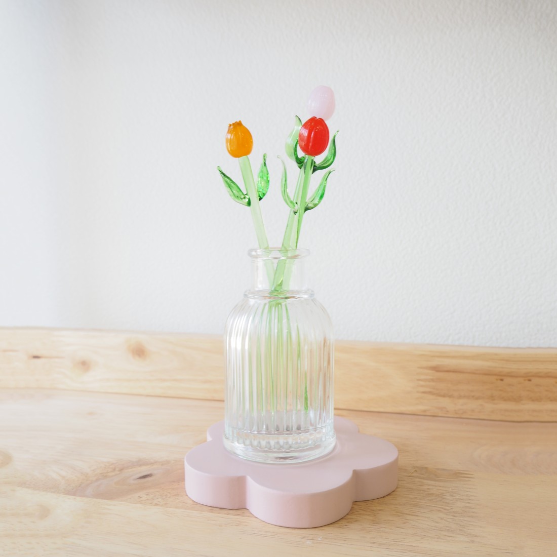 カラフルお花オブジェ 天然木使用【現品限りで販売終了】｜Fresk