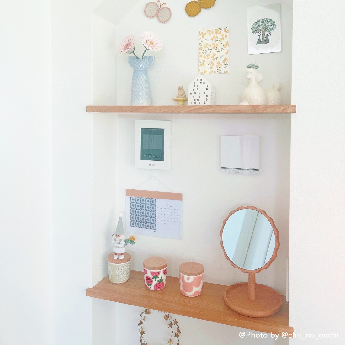 美品　木製スタンドミラー 花柄装飾 楽天市場】【LINE登録300円OFFクーポン】 卓上ミラー スタンド ミラー