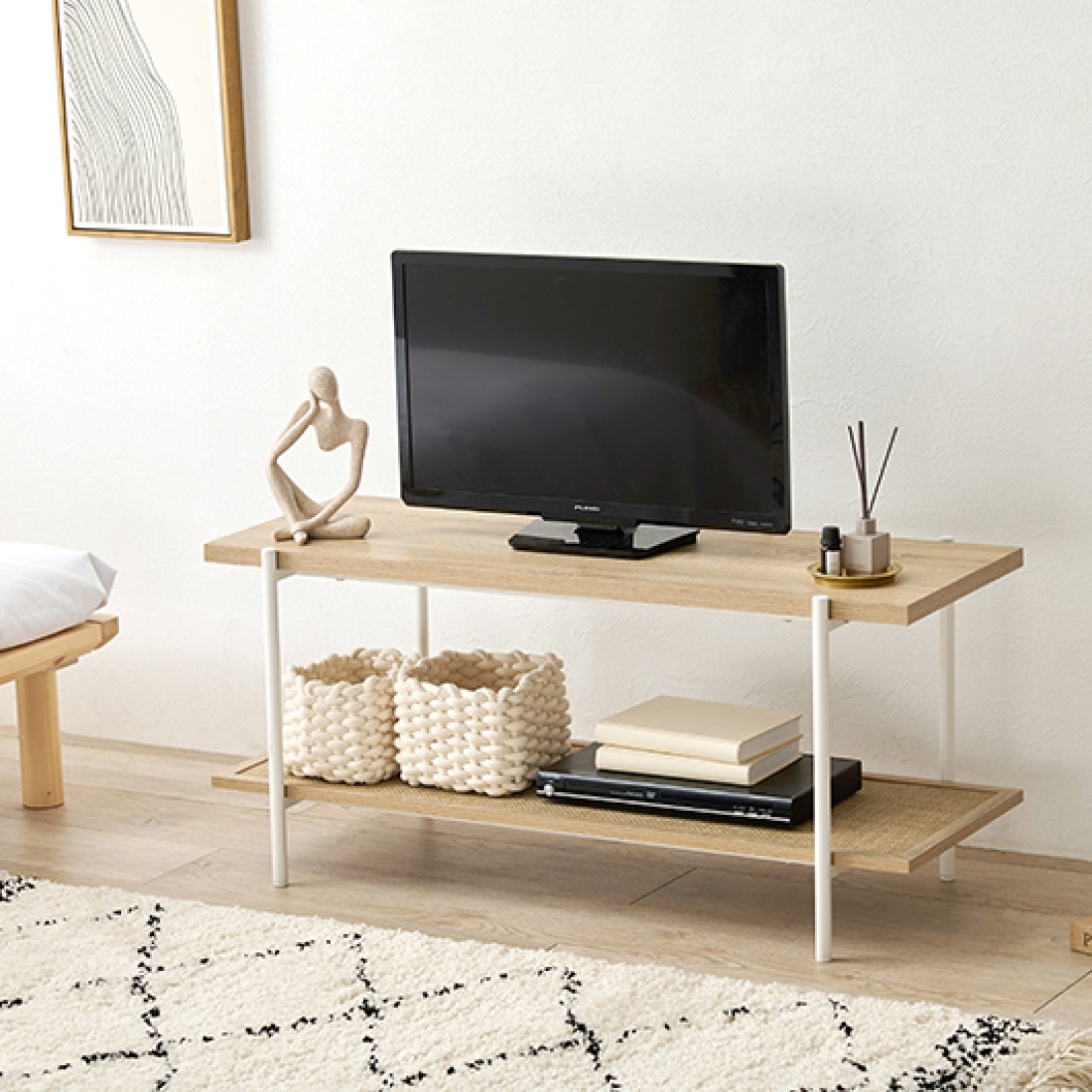 桜屋工業 CHERRY ホワイト　オープンラック　TVボード　収納棚 桜屋工業 CHERRY ホワイト オープンラック TVボード 収納棚