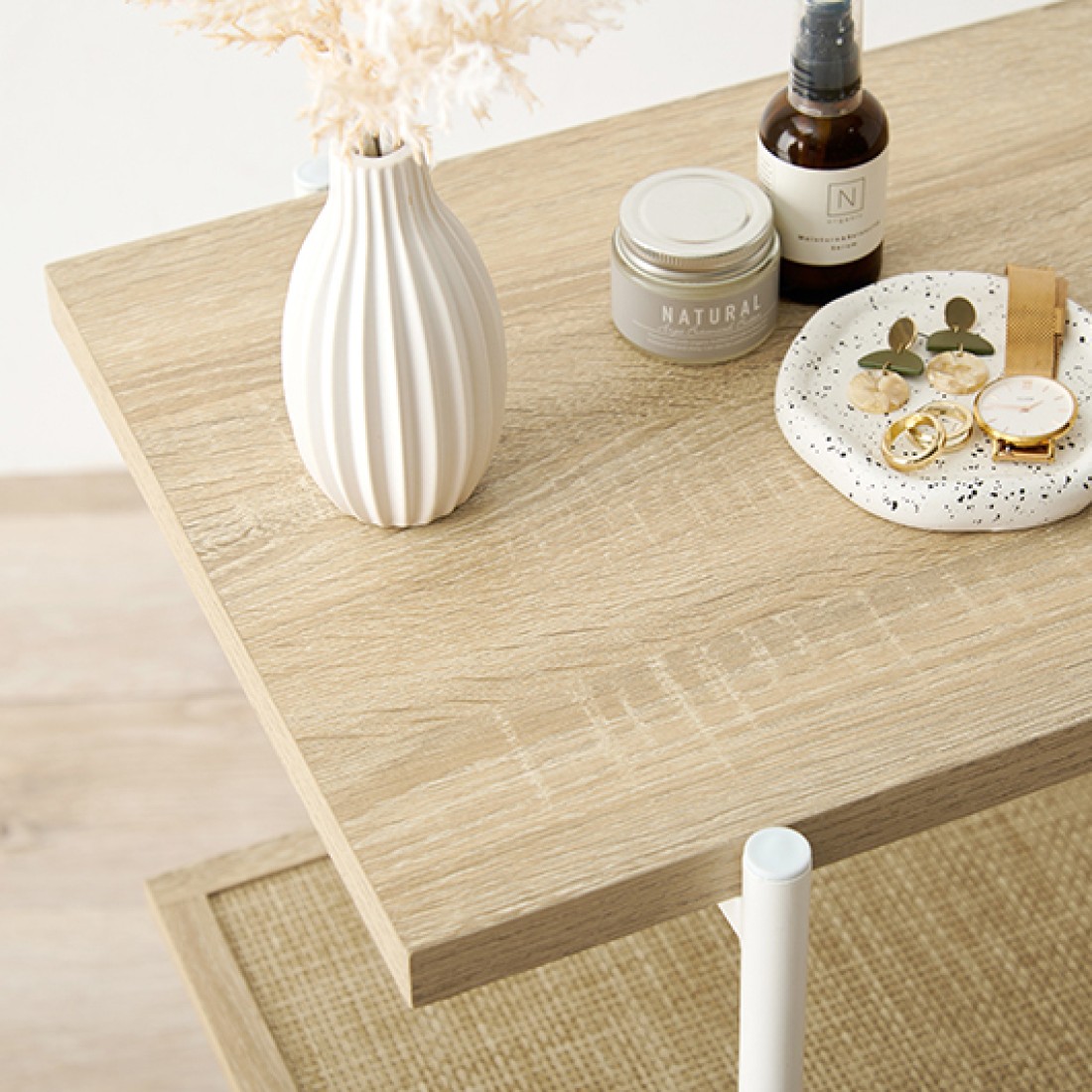 ラタン調オープンラック 2段タイプ テレビ台 テレビボード｜Fresk