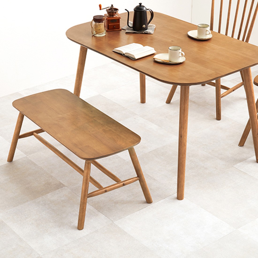 3色展開】ダイニングベンチ ｜無垢材使用 インテリアベンチ 玄関