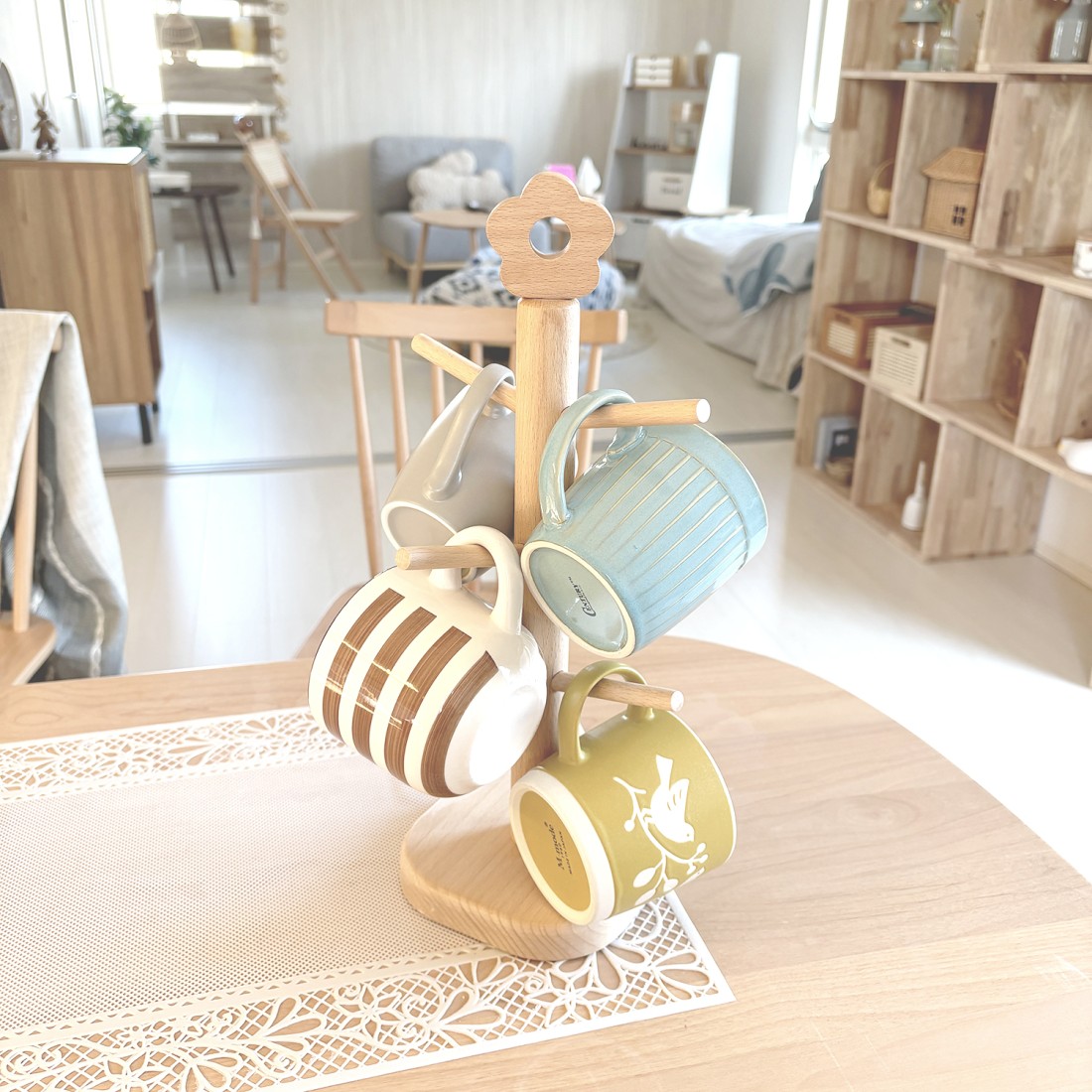 木製ベンチチェスト　 花王ヘアケアまつり懸賞当選品 天然木お花のマグツリー｜Fresk（フレスク）