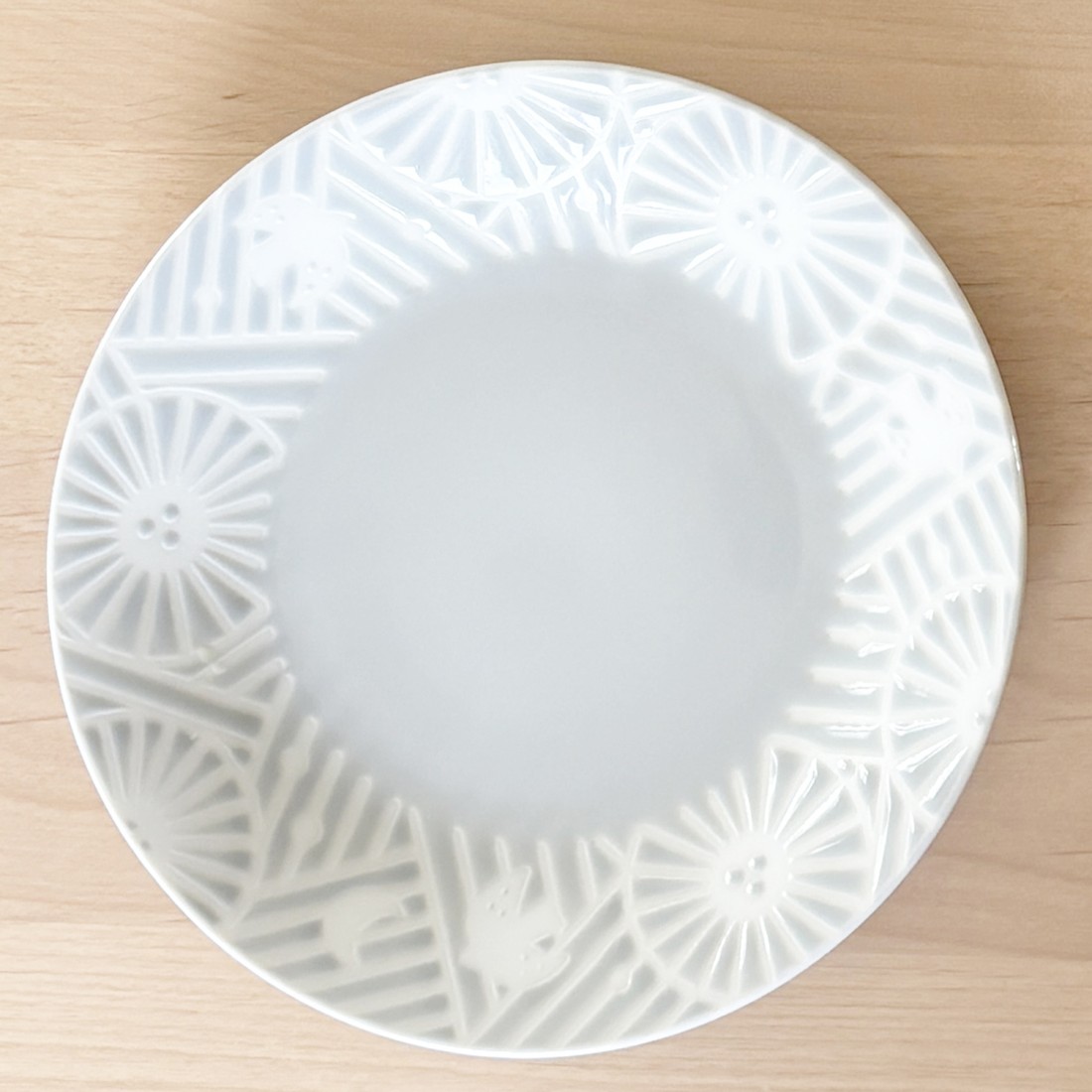 KAFUプレート グレー | 花・鳥・風・月デザイン｜Fresk（フレスク）