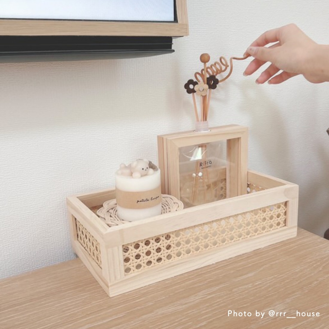 かごめ編みラタンのミニ収納BOX｜Fresk（フレスク）
